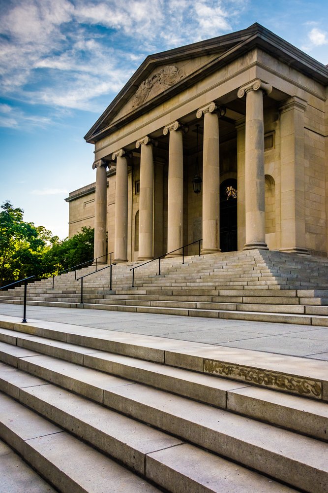 Steps to the Museum of Art in Baltimore, Maryland.