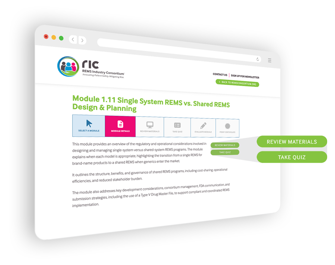 LMS Lite screenshot of user view.
