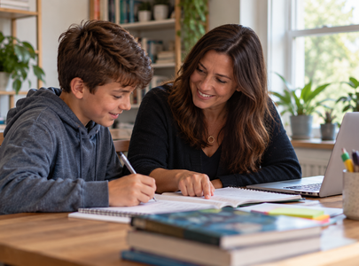Educational therapist with a young client.