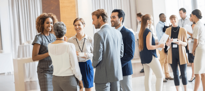 Networking at a nonprofit event
